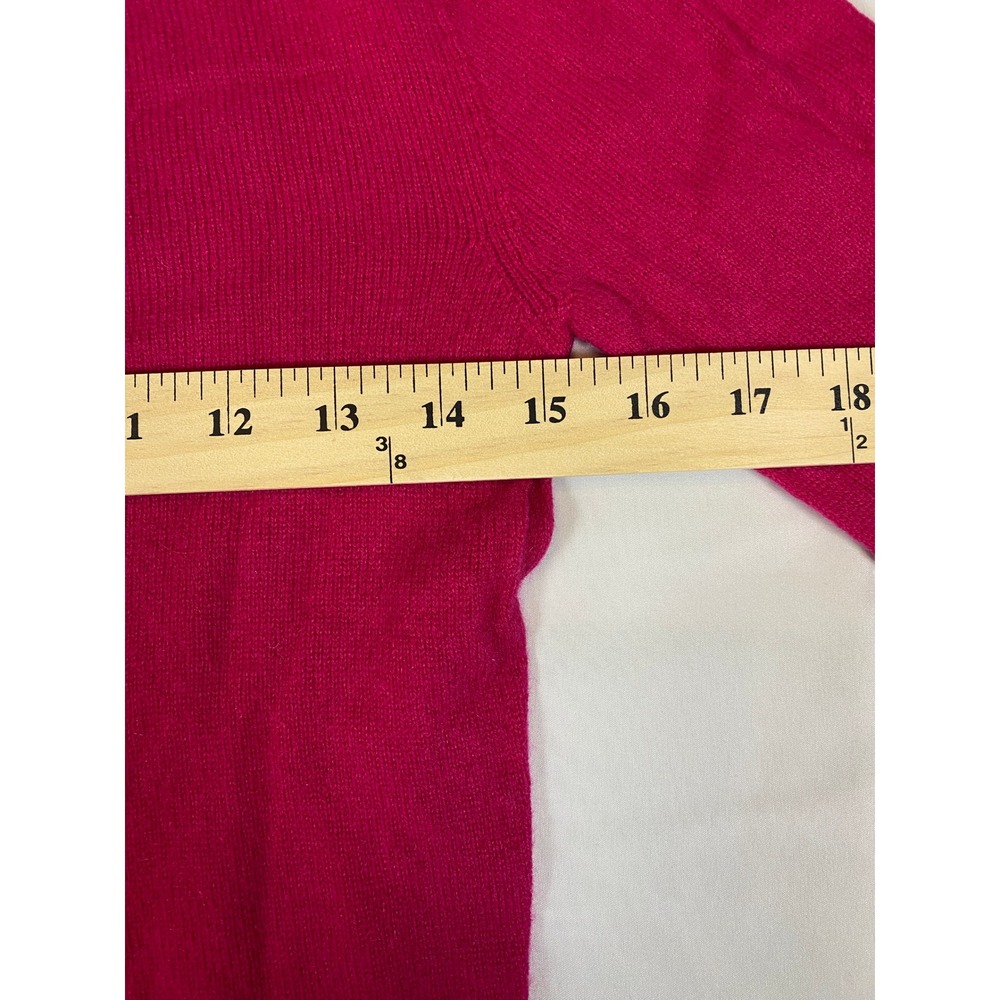 MANTO Fuchsia Cashmere Turtleneck Sweater Long Sleeve Made in Italy Women's S - Picture 10 of 11